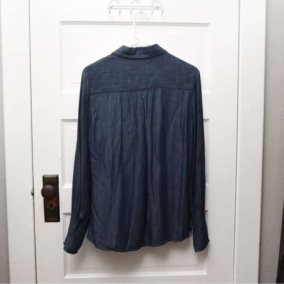 Cold water creek long sleeved pin tucked button up blouse size M - Picture 2 of 7